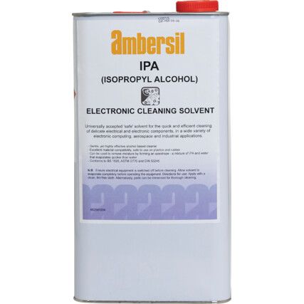 IPA Solvent, Electronic Cleaner, Solvent Based, Tin, 5ltr