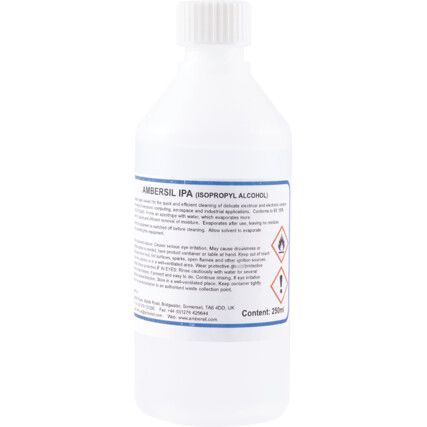 IPA Electronic Cleaner, Solvent Based, Bottle, 250ml