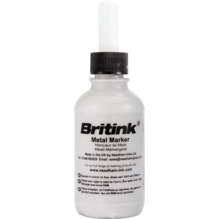 Britink, Metal Marker, Grey, Permanent, Ballpoint Tip, Single
