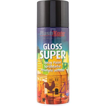 Projekt Paint™ Super Gloss Black Aerosol Paint - 400ml