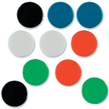 MAGNETIC MARKERS 20mm ASSORTED (PK-10)