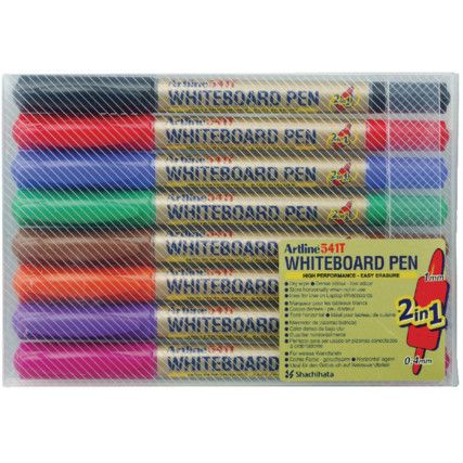 541T, Whiteboard Marker, Assorted, Extra Fine/Fine, Non-Permanent, Bullet Tip, 8 Pack