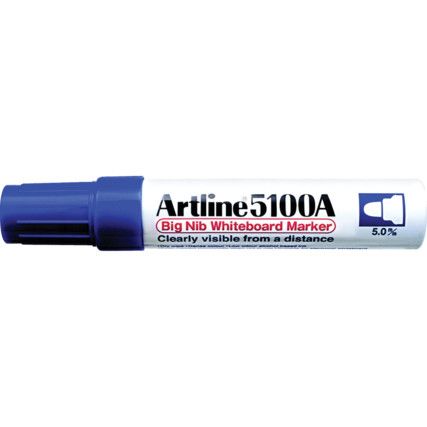 EK5100, Whiteboard Marker, Blue, Broad, Non-Permanent, Bullet Tip, Single