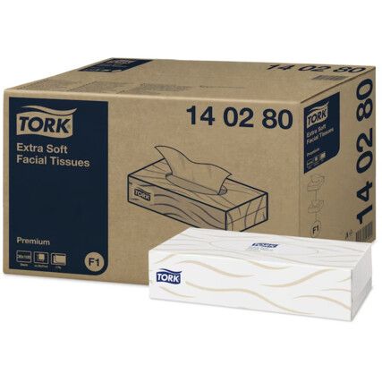 140280 Premium Facial Tissue 2-Ply White, 30 Boxes, 100 Sheets Per Box