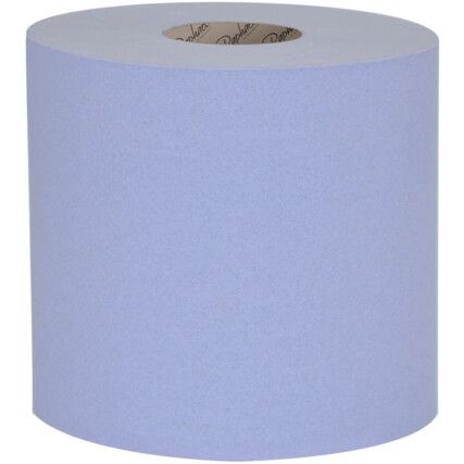 RAPHAEL HAND TOWEL ROLLED BLUE 1- PLY 200M (CASE-6 ROLL) (RECYCLED)
