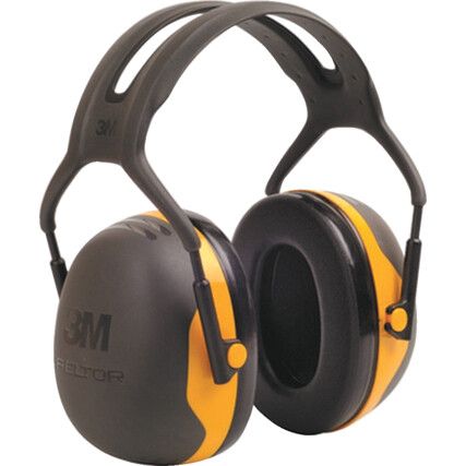 Ear Defenders, Over-the-Head, No Communication Feature, Dielectric, Black/Yellow Cups