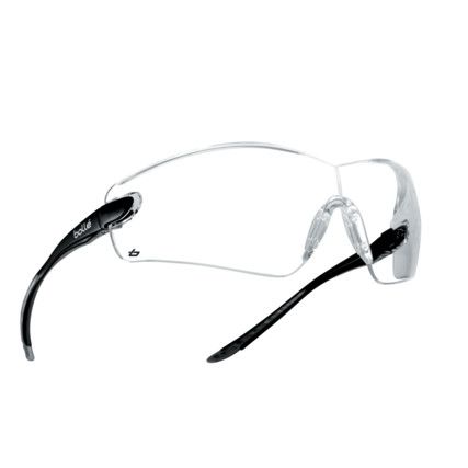 Cobra, Safety Glasses, Clear Lens, Wraparound, Black Frame, Anti-Fog/High Temperature Resistant/Impact-resistant/Scratch-resistant/UV-resistant