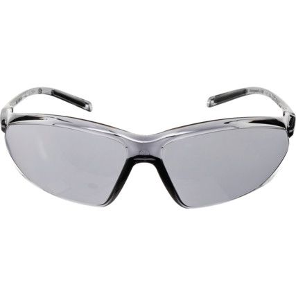 Safety Glasses, Grey Lens, Half-Frame, Grey Frame, Impact-resistant/Scratch-resistant