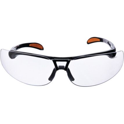 Protege, Safety Glasses, Clear Lens, Half-Frame, Black Frame, Impact-resistant/Scratch-resistant