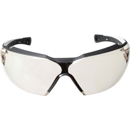 Pheos CX2, Safety Glasses, Brown Lens, Half-Frame, Black/White Frame, Anti-Fog/Scratch-resistant