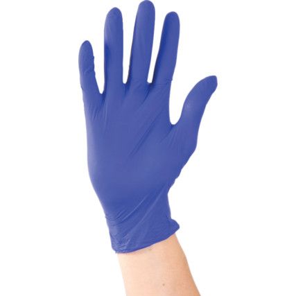 Sonic 100 Disposable Gloves, Blue, Nitrile, 2.2mil Thickness, Powder Free, Size M, Pack of 100