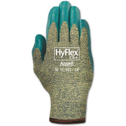 11-501 HyFlex Cut Resistant Gloves, Blue/Grey, EN388: 2016, 3, X, 4, 1, D, Nitrile Palm, Kevlar, Size 8