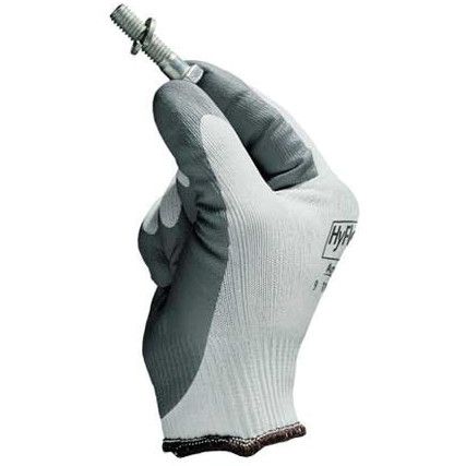 11-800 VP HyFlex® Mechanical Hazard Gloves, Grey/White, Nylon Liner, Nitrile Coating, EN388: 2016, 3, 1, 3, 1, A, Size 10