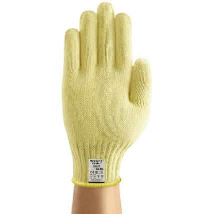 70-225 Neptune Cut & Heat Resistant Gloves, Yellow, Kevlar, Unlined, PVC Coating, EN388: 2016, 1, 4, 4, X, D, Size 9