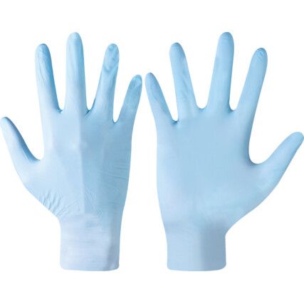 BMG450, Disposable Gloves, Blue, Nitrile, Size S