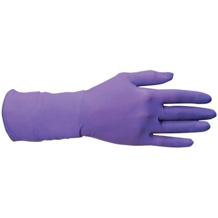 Kimtech Science Disposable Gloves, Purple, Nitrile, 5.5mil Thickness, Powder Free, Size M, Pack of 100