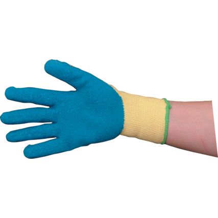 Cut Resistant Gloves, Blue/Yellow, Latex Palm, Kevlar® Liner, EN388: 2003, 2, 3, 4, 4, Size 10