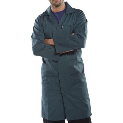 Warehouse Coat, Reusable, Men, Spruce Green, Cotton/Polyester, Size 50