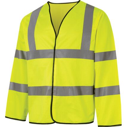 Hi-Vis Lightweight Jacket, Large, Yellow, Polyester, EN20471