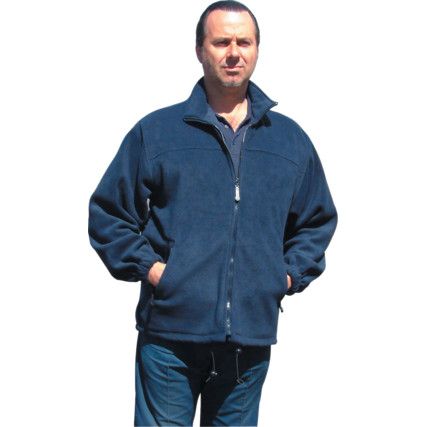 Fleece Jacket, Unisex, Navy Blue, Fleece/Polyester, L