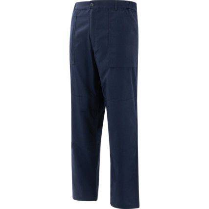 Action Trousers, Men, Navy Blue, Poly-Cotton, Waist 30", Leg 31", Regular