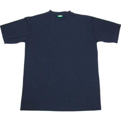 T-Shirt, Unisex, Navy Blue, Polyester, Short Sleeve, XL