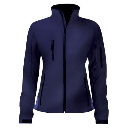 Soft Shell Jacket, Women, Navy Blue, Polyester, L