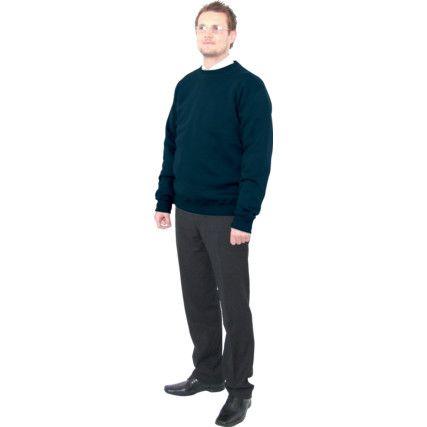 Sweatshirt, Black, Cotton/Polyester, M