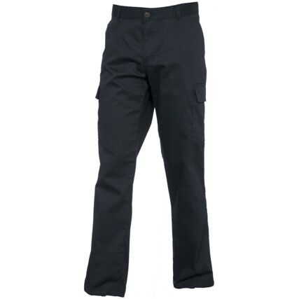 Work Trousers, Women, Navy Blue, Poly-Cotton, Waist 33", Leg 31", Regular, Size 16
