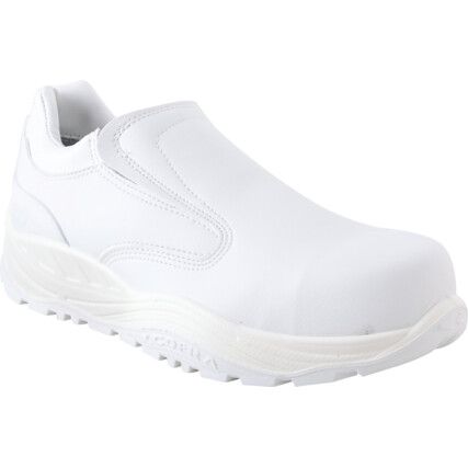 Hata, Safety Shoes, Unisex, White, Ecolorica Upper, Composite Toe Cap, S3, Size 3
