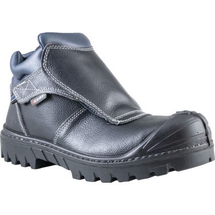 Welder Bis, Unisex Safety Boots Size 9, Black, Leather, Composite Toe Cap
