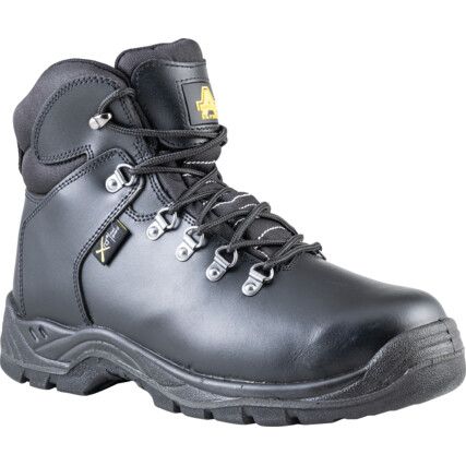 Moorfoot, Unisex Safety Boots Size 9, Black, Leather, Steel Toe Cap