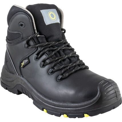 Metatarsal Safety Boots, Size, 11, Black, Leather Upper, Composite Toe Cap