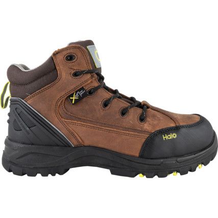 Metatarsal Safety Boots, Size, 10, Brown, Leather Upper, Composite Toe Cap