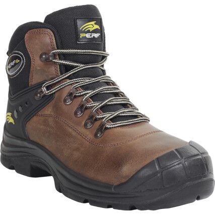Torsion, Unisex Safety Boots Size 9, Brown, Leather
