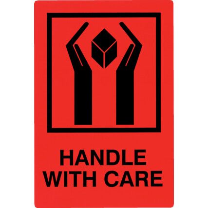 Packaging Labels " Handle With Care" Roll of 1000