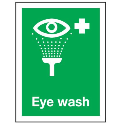 Eye Wash Rigid PVC Sign 300mm x 600mm