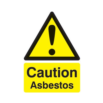 Asbestos Rigid PVC Caution Sign 148mm x 210mm