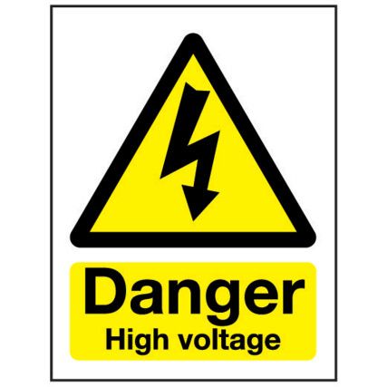 High Voltage Vinyl Danger Sign 148mm x 210mm