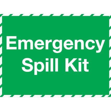 Emergency Spill Kit Rigid PVC Sign 600mm x 400mm