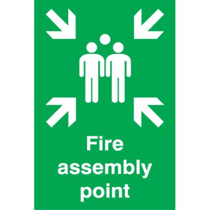 Fire Assembly Point Rigid PVC Sign - 297 x 420mm