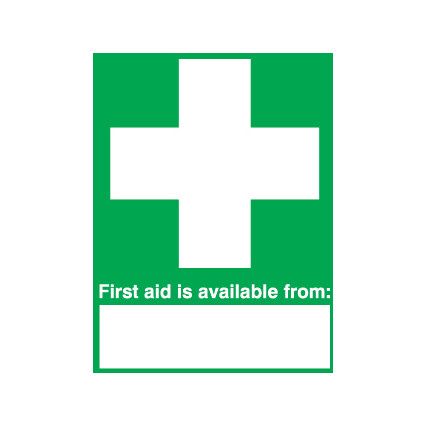 First Aid is Available From Rigid PVC Sign 297 x 420mm