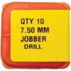 Jobber Drill, 7.5mm, Normal Helix, High Speed Steel, Black Oxide thumbnail-4