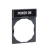 Legend Plate, Marked "POWER ON" White on Black, 8x27mm thumbnail-0