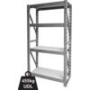 Standard Duty Shelving, 4 Shelves, 455kg Shelf Capacity, 1830mm x 1040mm x 430mm, Grey thumbnail-0