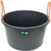 Black Plastic Flexible Bucket, Rope Handle, 40 Ltr thumbnail-0