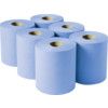 Centrefeed Wiper Roll, Blue, 2 Ply, 375 Sheets, 150m Roll, Pack of 6 Rolls thumbnail-0