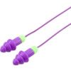 Rocket, Reusable Ear Plugs, Corded, Detectable, Triple Flange, 30dB, Green/Purple, Plastic, Pk-50 Pairs thumbnail-0