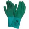 16-650 Gladiator Chemical Resistant Gloves, Green, Rubber, Interlock Cotton Liner, Size 9 thumbnail-0