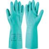 37-675 Solvex Chemical Resistant Gauntlet, Green, Nitrile, Cotton Flocked Liner, Size 10 thumbnail-0